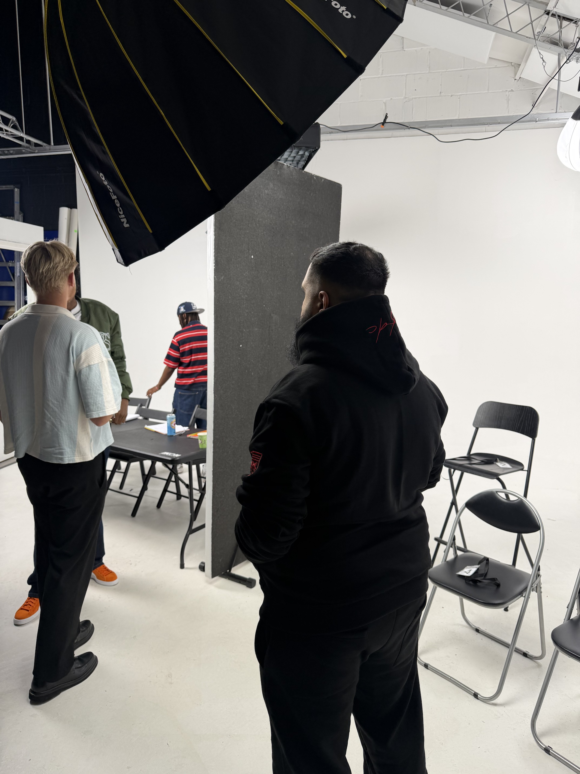 Behind the scenes on a B27 Creative content shoot
