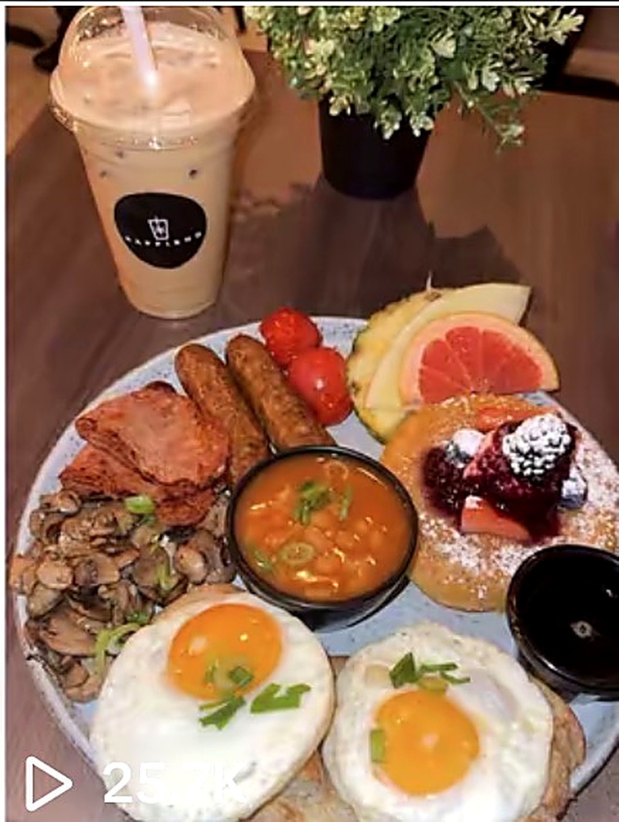 Full breakfast plate content